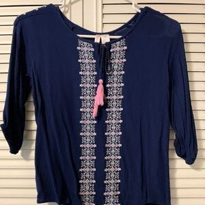 Boho girls beach top tribal print